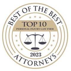 Badge of Best of the Best Attorneys Top 10 Personal Injury Firm 2023. This award was received by Big Chad Law.